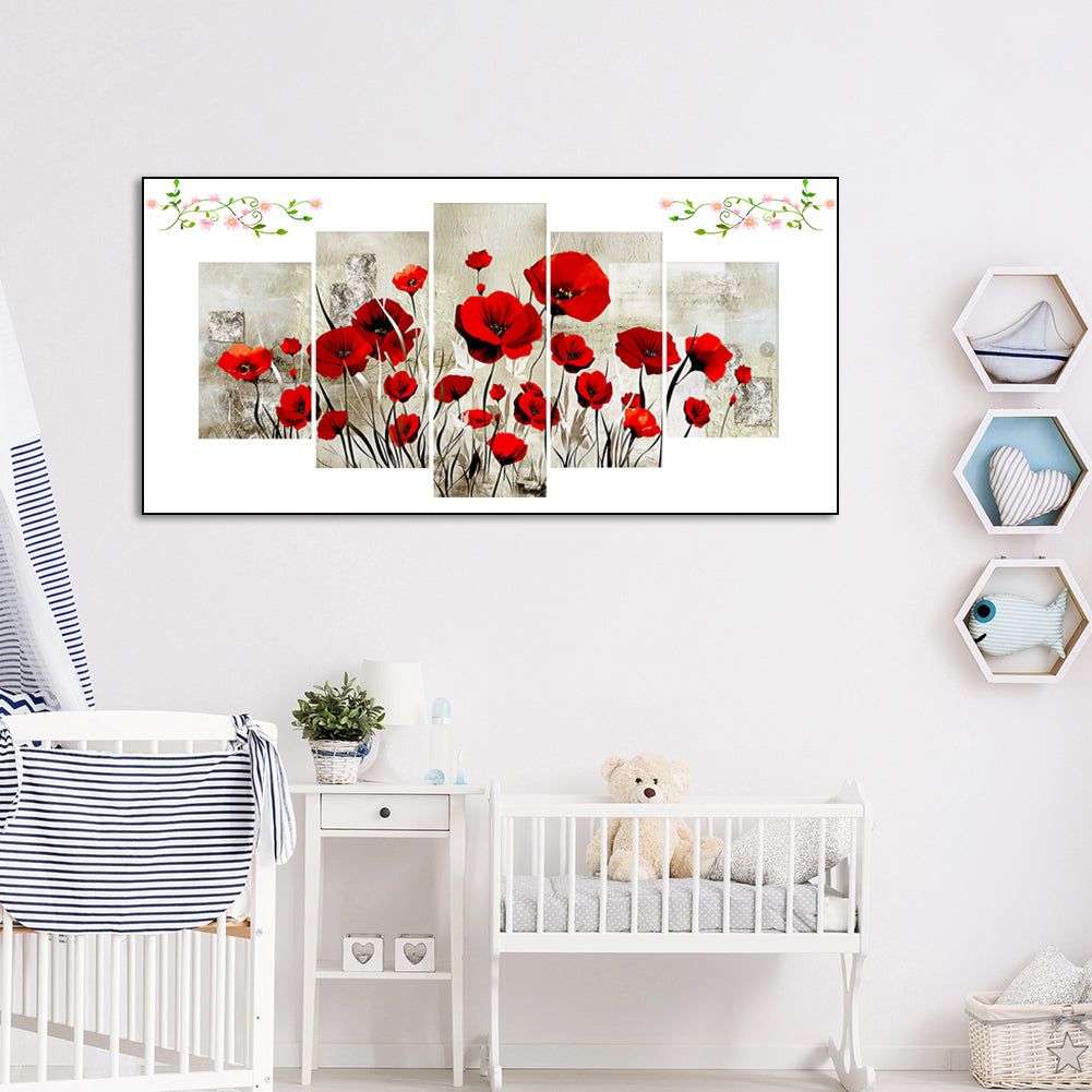 Flower - Full Round Drill Diamond Painting 95*45CM