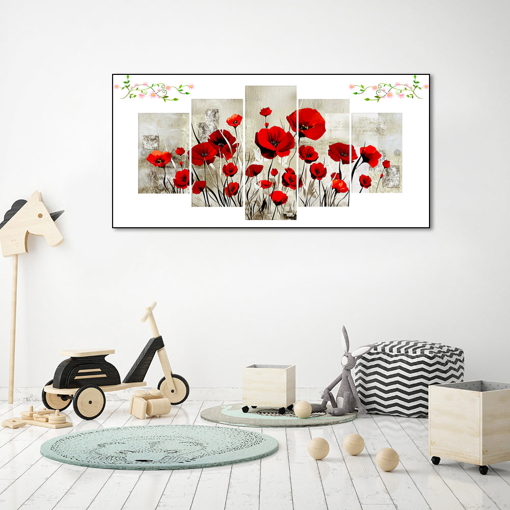 Flower - Full Round Drill Diamond Painting 95*45CM