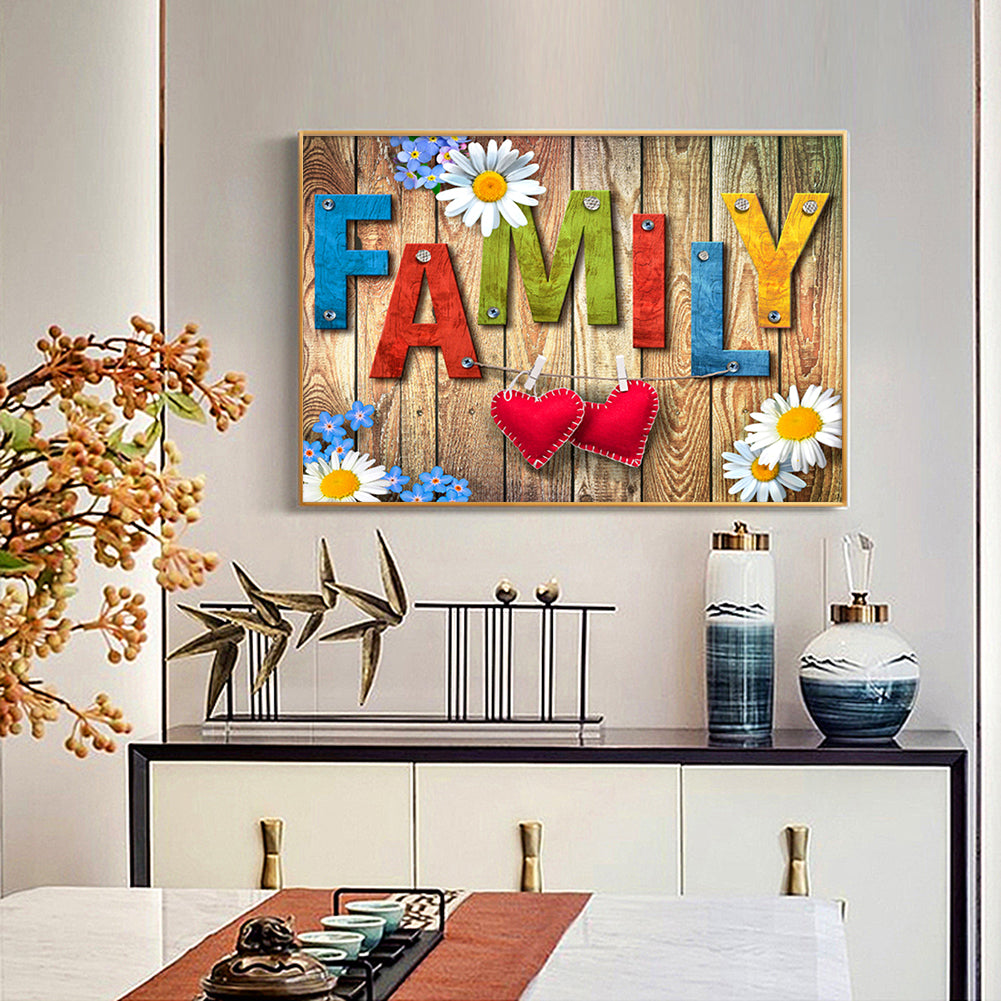 Family - Full Round Drill Diamond Painting 40*30CM