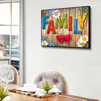 Family - Full Round Drill Diamond Painting 40*30CM