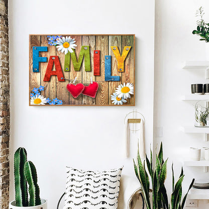 Family - Full Round Drill Diamond Painting 40*30CM