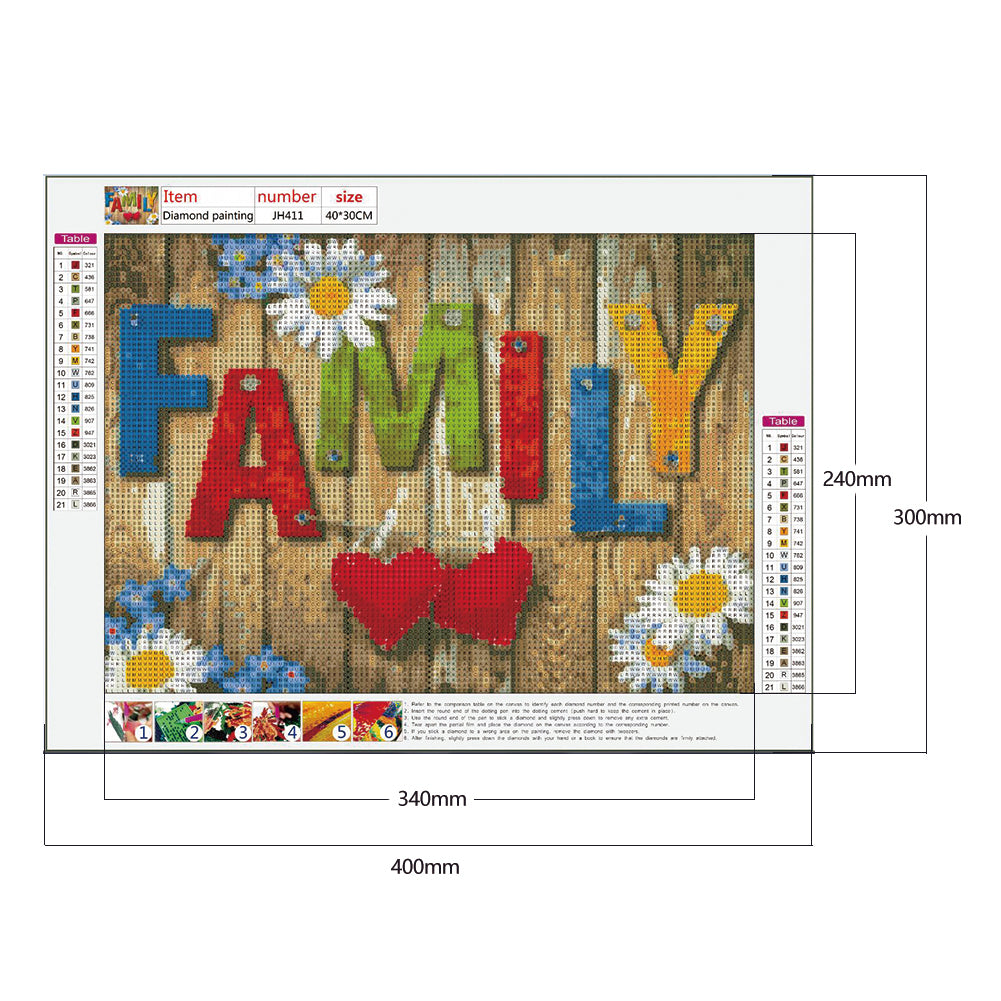 Family - Full Round Drill Diamond Painting 40*30CM