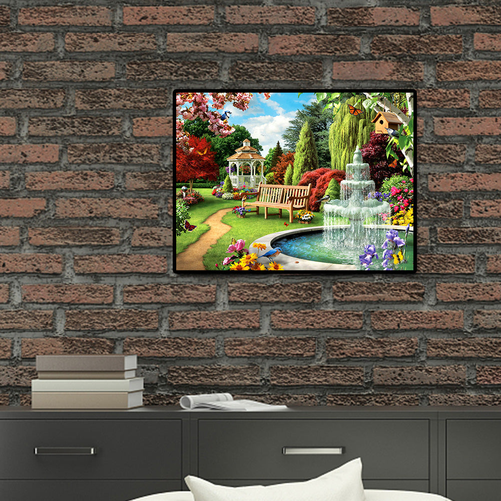 Courtyard - Full Round Drill Diamond Painting 40*30CM