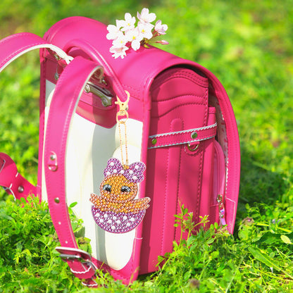 4pcs Small Animals Cross Stitch Key Chain Special Shaped Diamond Painting
