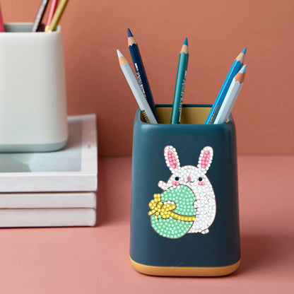 8pcs DIY Round Diamond Painting Cartoon Rabbit Stickers Crafts for Children