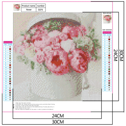 Flower - Full Round Drill Diamond Painting 30*30CM