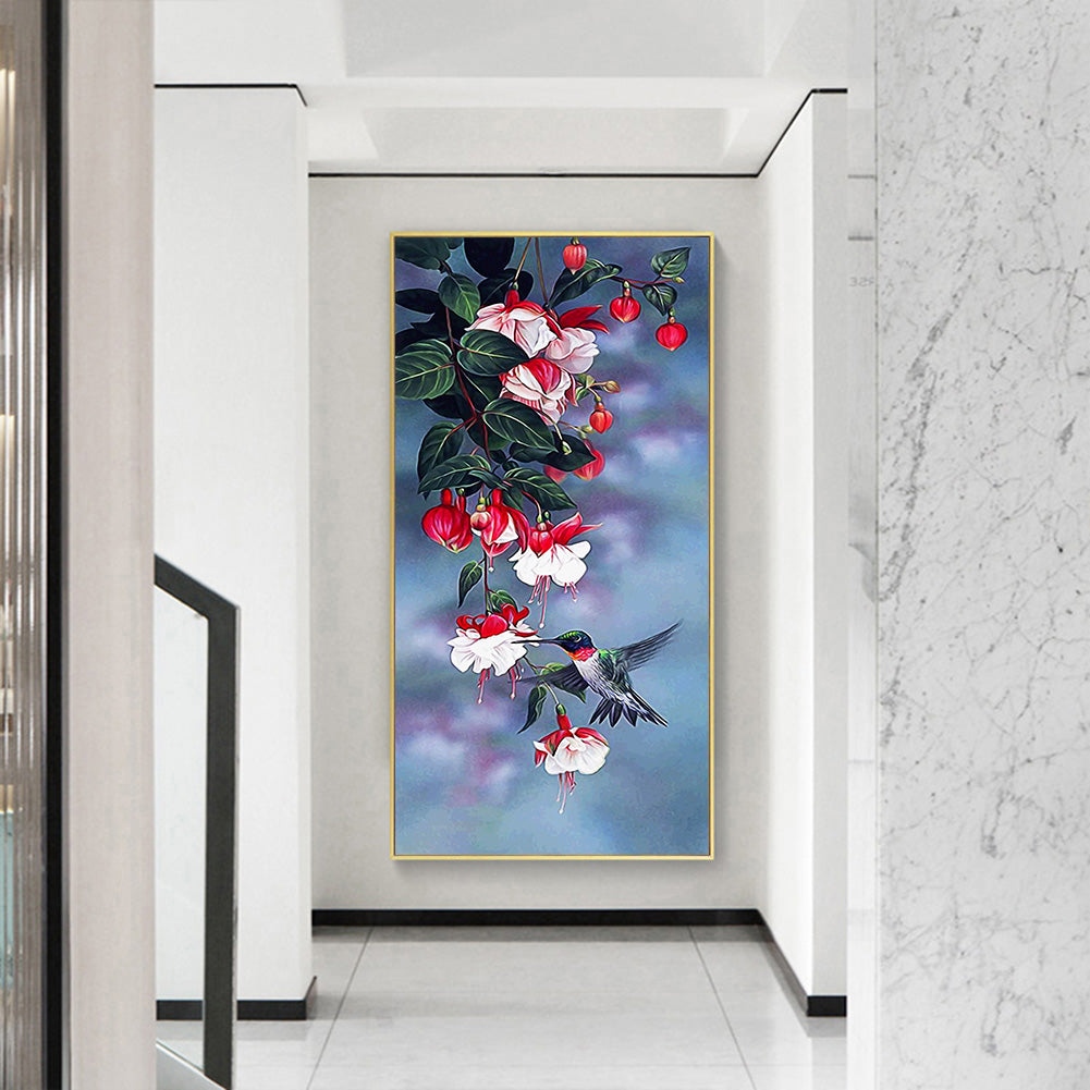 Flowers Decorative - Full Round Drill Diamond Painting 45*85CM