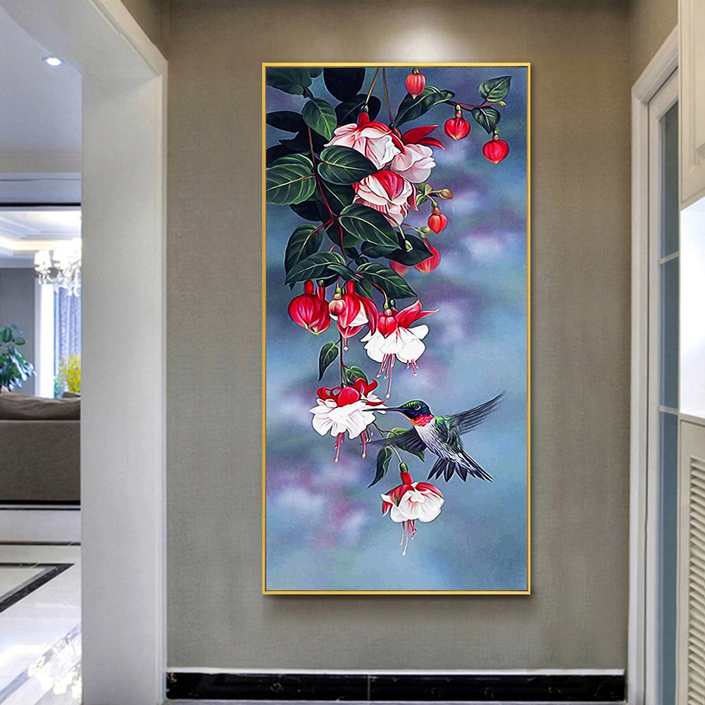 Flowers Decorative - Full Round Drill Diamond Painting 45*85CM