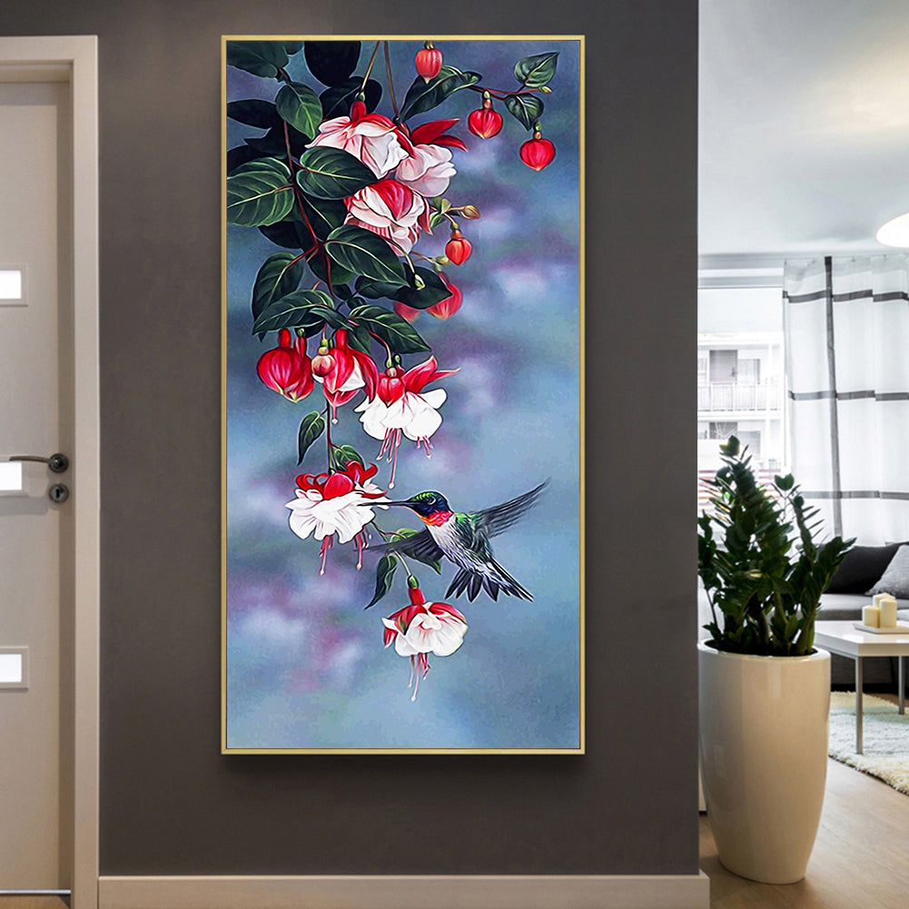 Flowers Decorative - Full Round Drill Diamond Painting 45*85CM