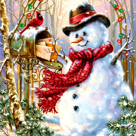 Christmas Snowman - Full Round Drill Diamond Painting 30*30CM
