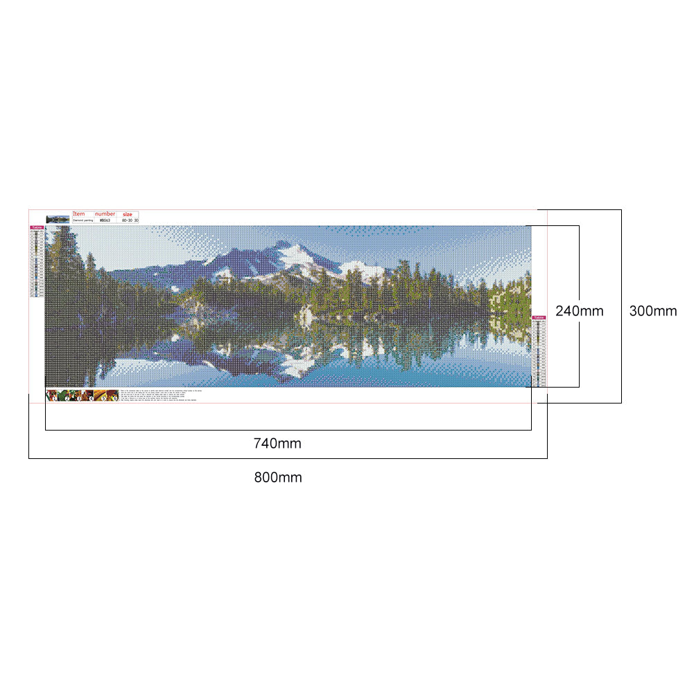 Landscape - Full Round Drill Diamond Painting 80*30CM