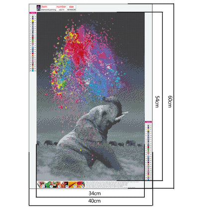 Elephant - Full Round Drill Diamond Painting 40*60CM
