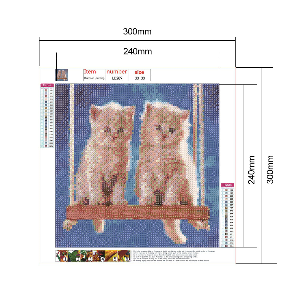 Animals - Full Round Drill Diamond Painting 30*30CM