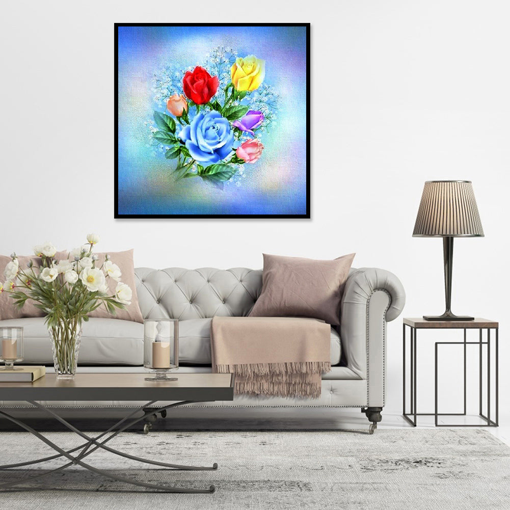 Flowers - Full Round Drill Diamond Painting 30*30CM