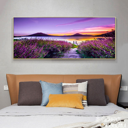 Lakeside Flower - Full Round Drill Diamond Painting 100*40CM