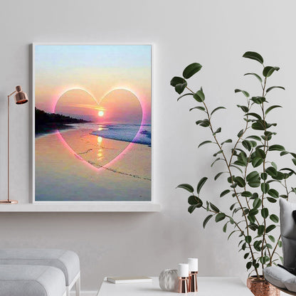 Love Sunset - Full Round Drill Diamond Painting 30*40CM