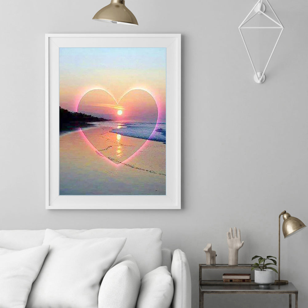 Love Sunset - Full Round Drill Diamond Painting 30*40CM