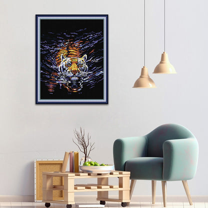 Tiger - 14CT Stamped Cross Stitch 40*48CM