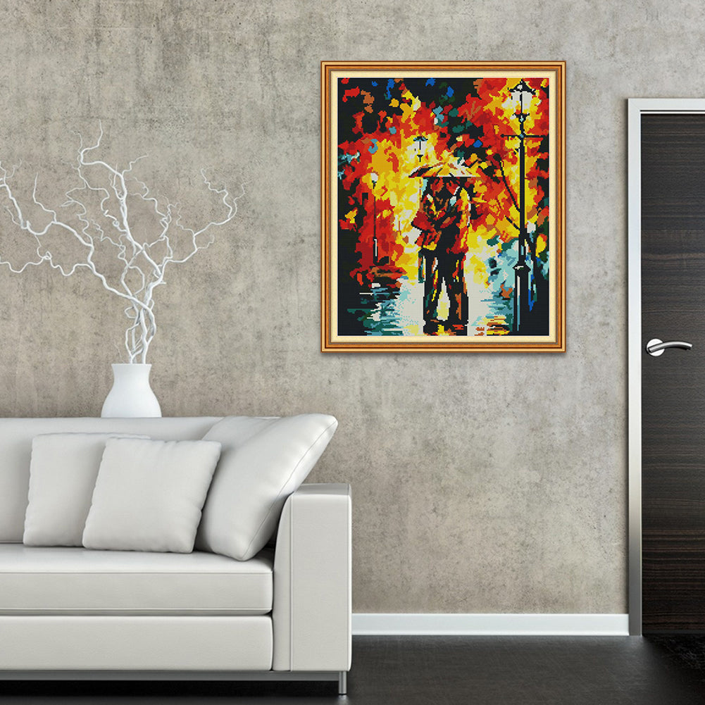 Night View - 14CT Stamped Cross 39*46CM