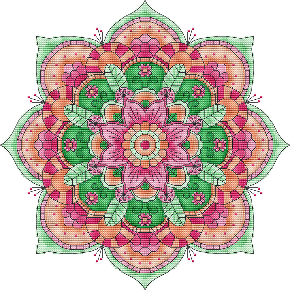 Ethnic Style - 14CT Stamped Cross Stitch 32*32CM