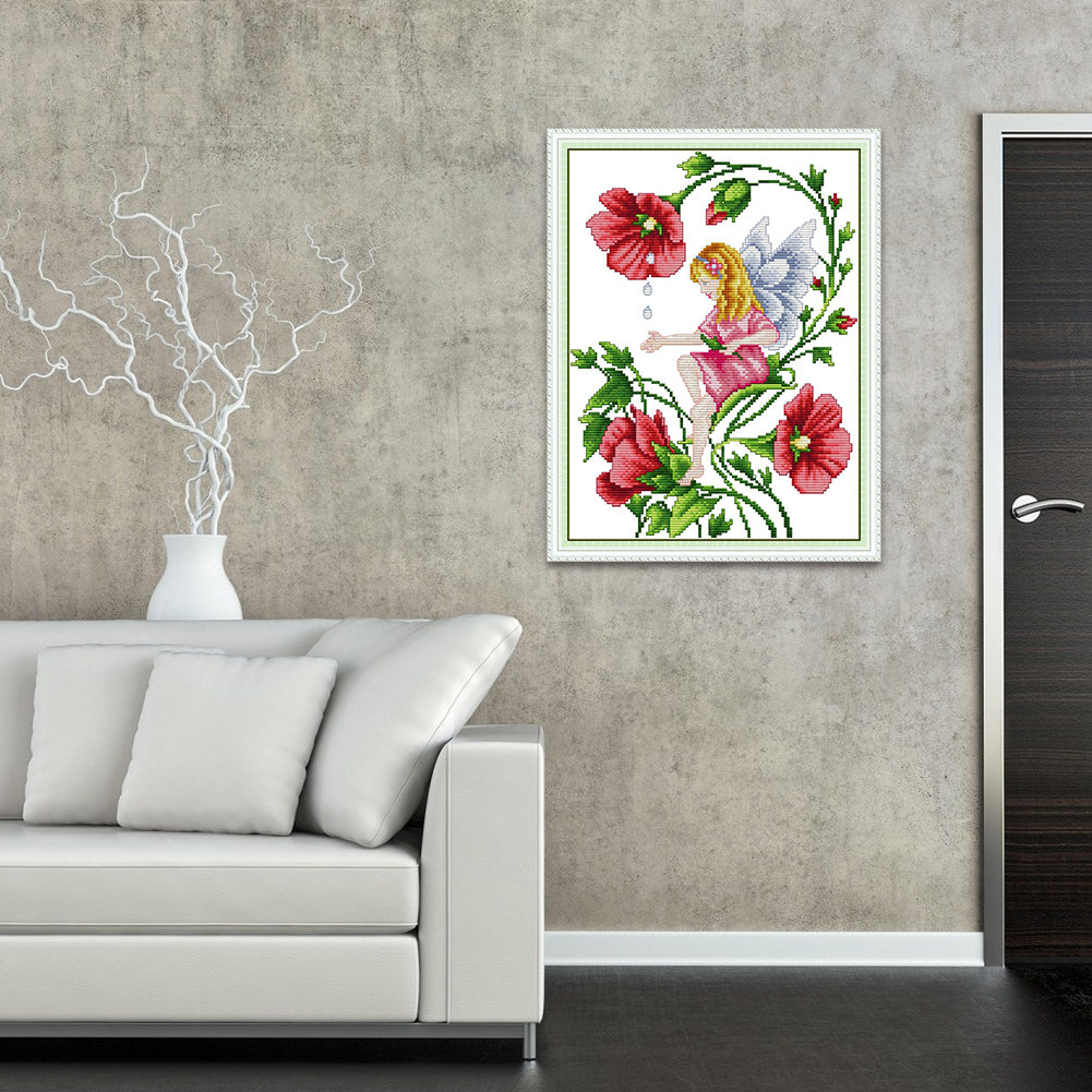 Butterfly Fairy - 14CT Stamped Cross Stitch 27*34CM