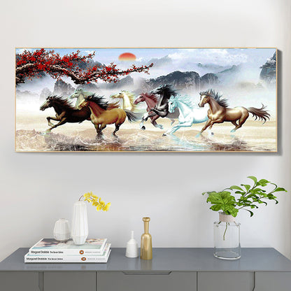 Horses - Full Round Drill Diamond Painting 100*50CM