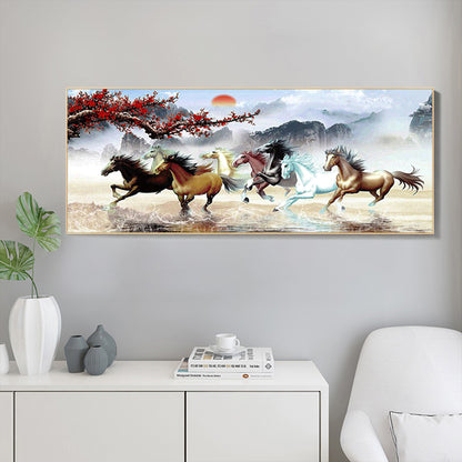 Horses - Full Round Drill Diamond Painting 100*50CM