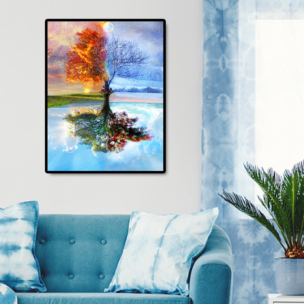 Lake Scenery - Full Square Drill Diamond Painting 50*40CM
