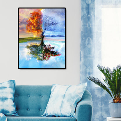Lake Scenery - Full Square Drill Diamond Painting 50*40CM