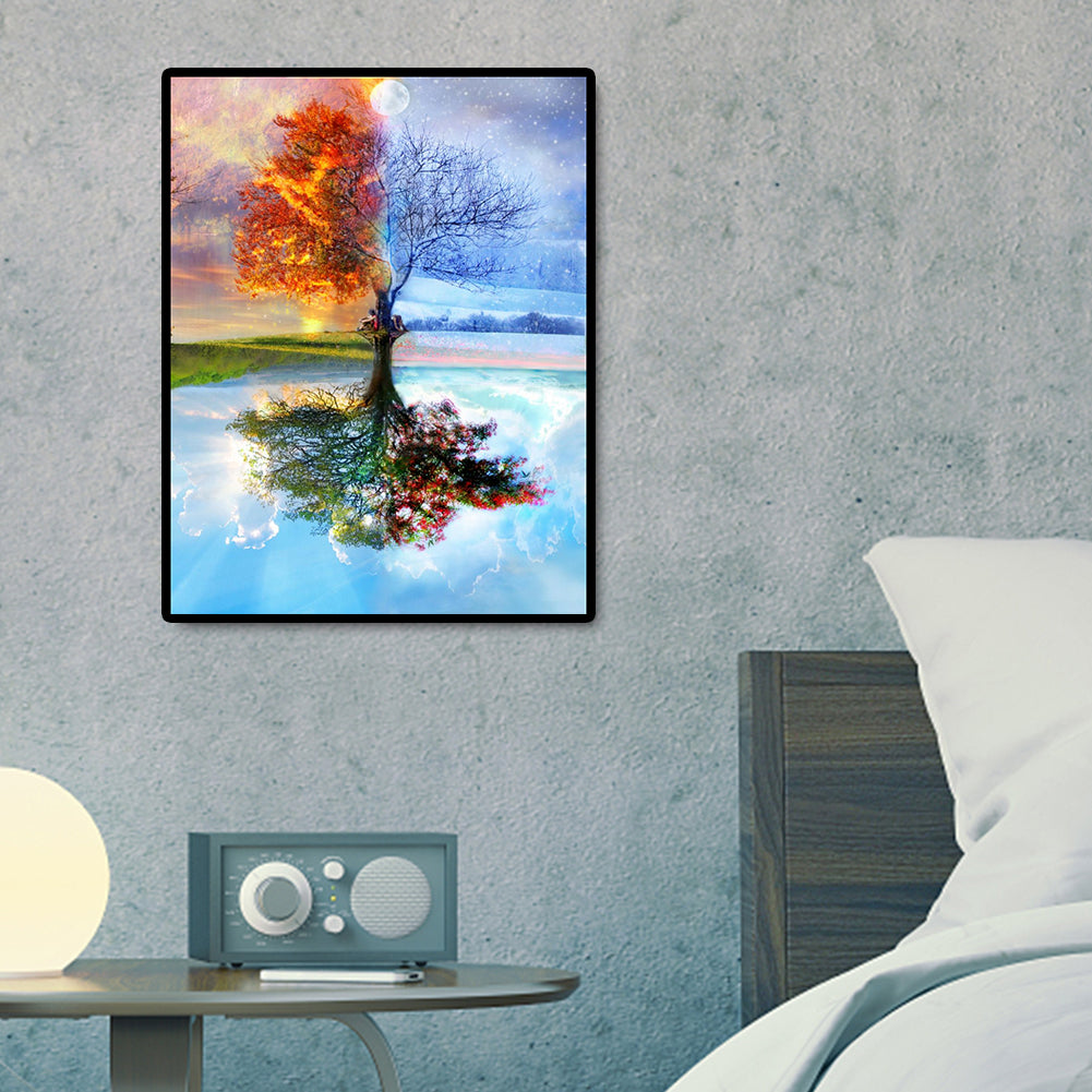 Lake Scenery - Full Square Drill Diamond Painting 50*40CM
