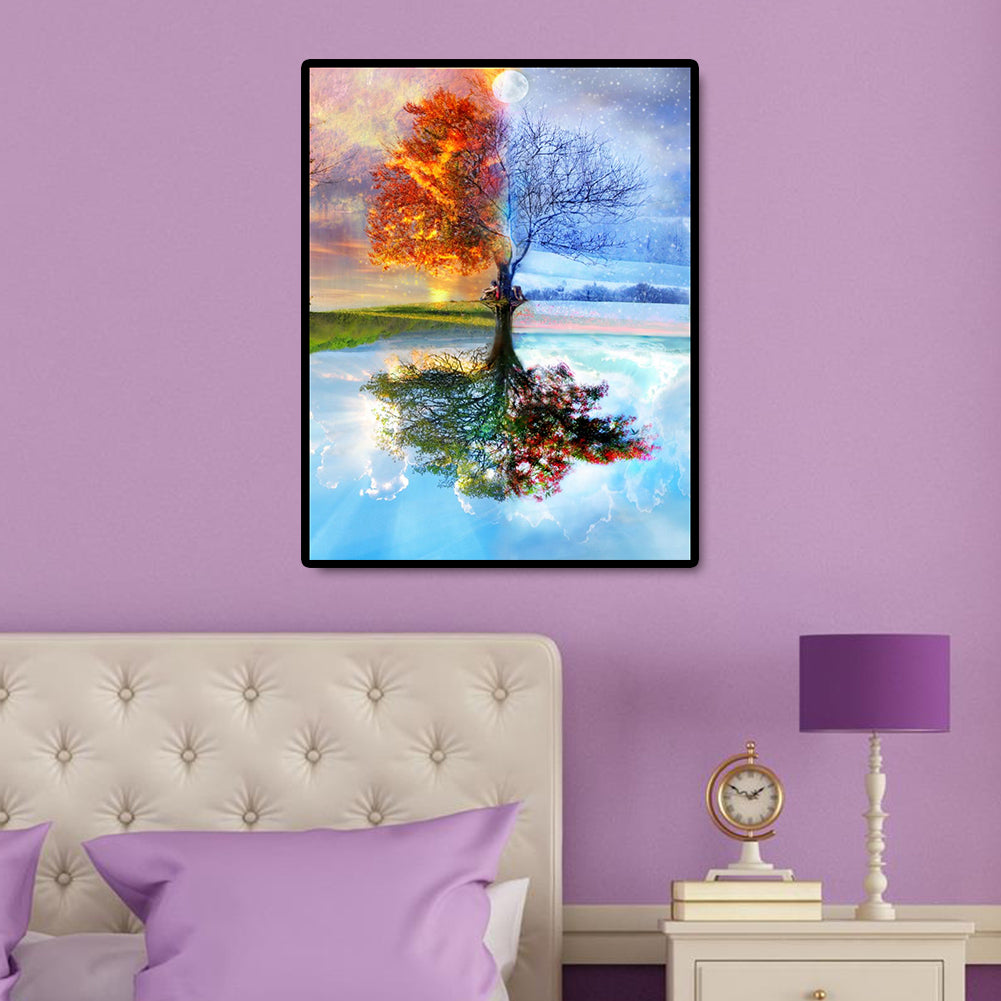 Lake Scenery - Full Square Drill Diamond Painting 50*40CM