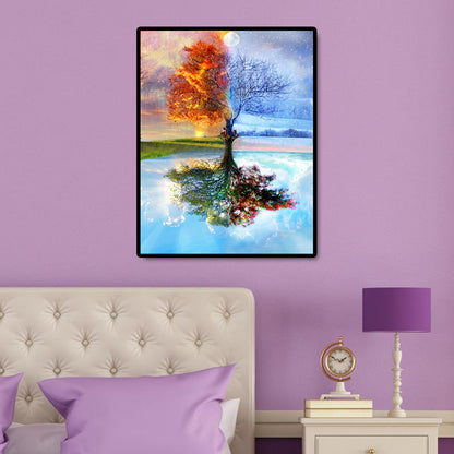 Lake Scenery - Full Square Drill Diamond Painting 50*40CM