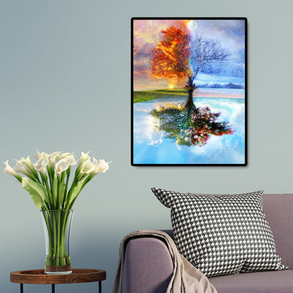 Lake Scenery - Full Square Drill Diamond Painting 50*40CM