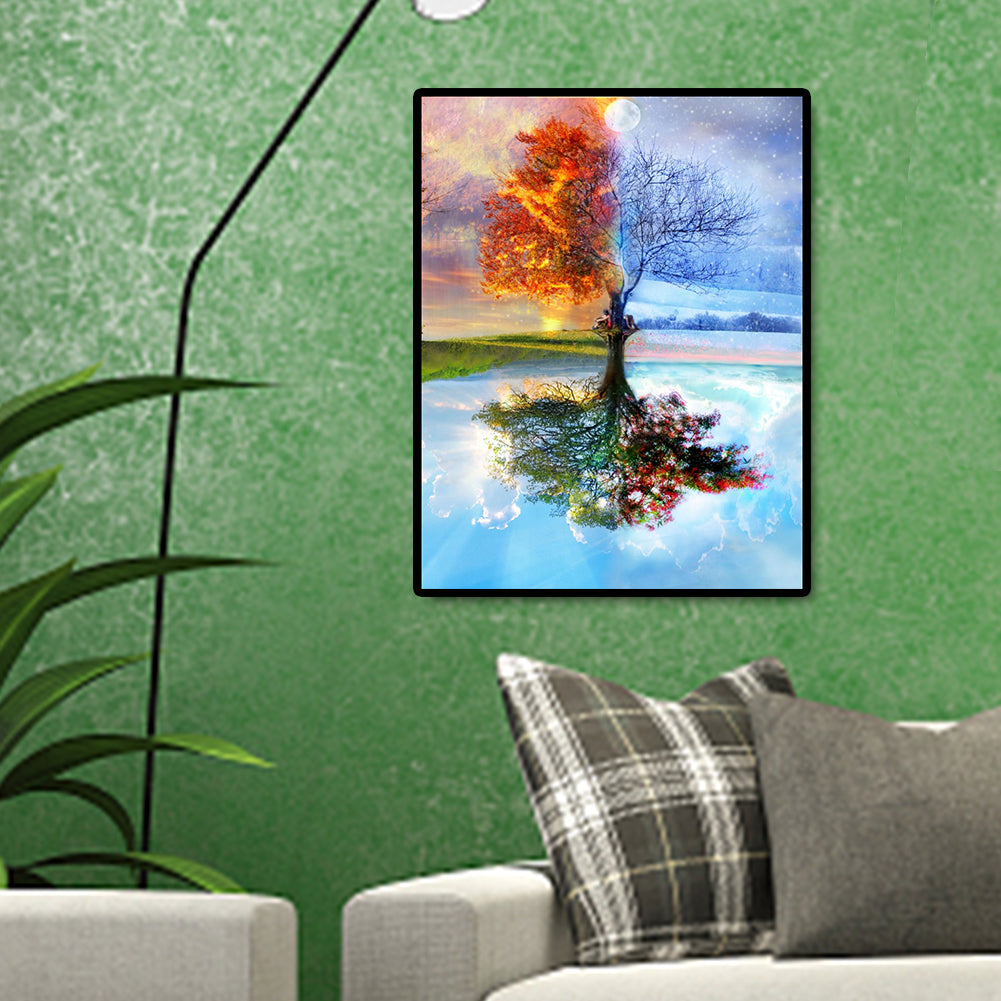 Lake Scenery - Full Square Drill Diamond Painting 50*40CM