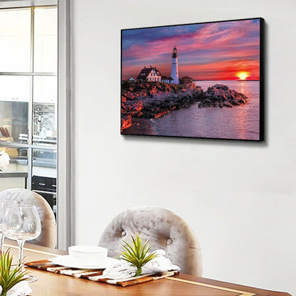 Lighthouse - Full Square Drill Diamond Painting 50*40CM