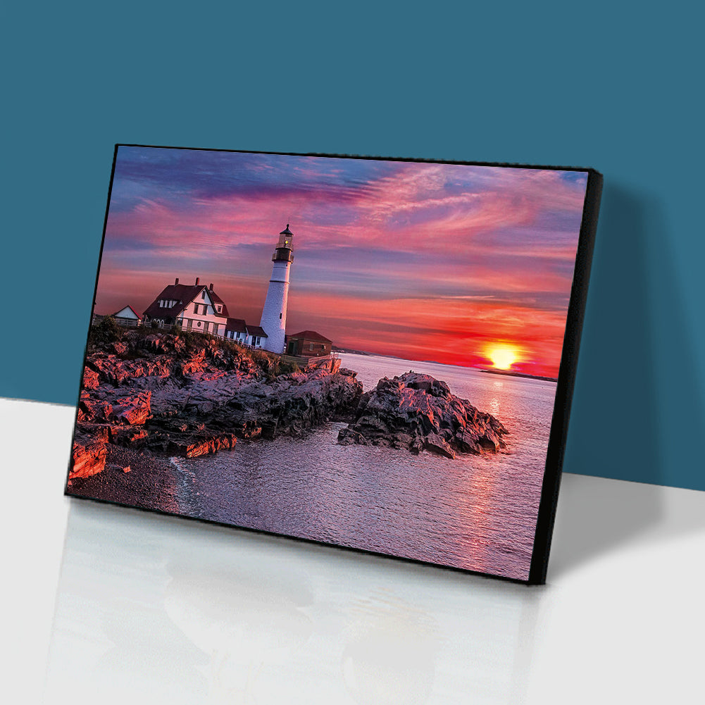 Lighthouse - Full Square Drill Diamond Painting 50*40CM