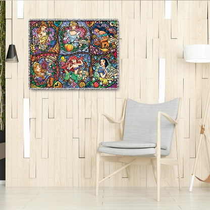 Princesses - Full Square Drill Diamond Painting 50*40CM