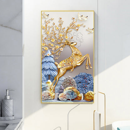 Deer - Full Round Drill Diamond Painting 45*85CM
