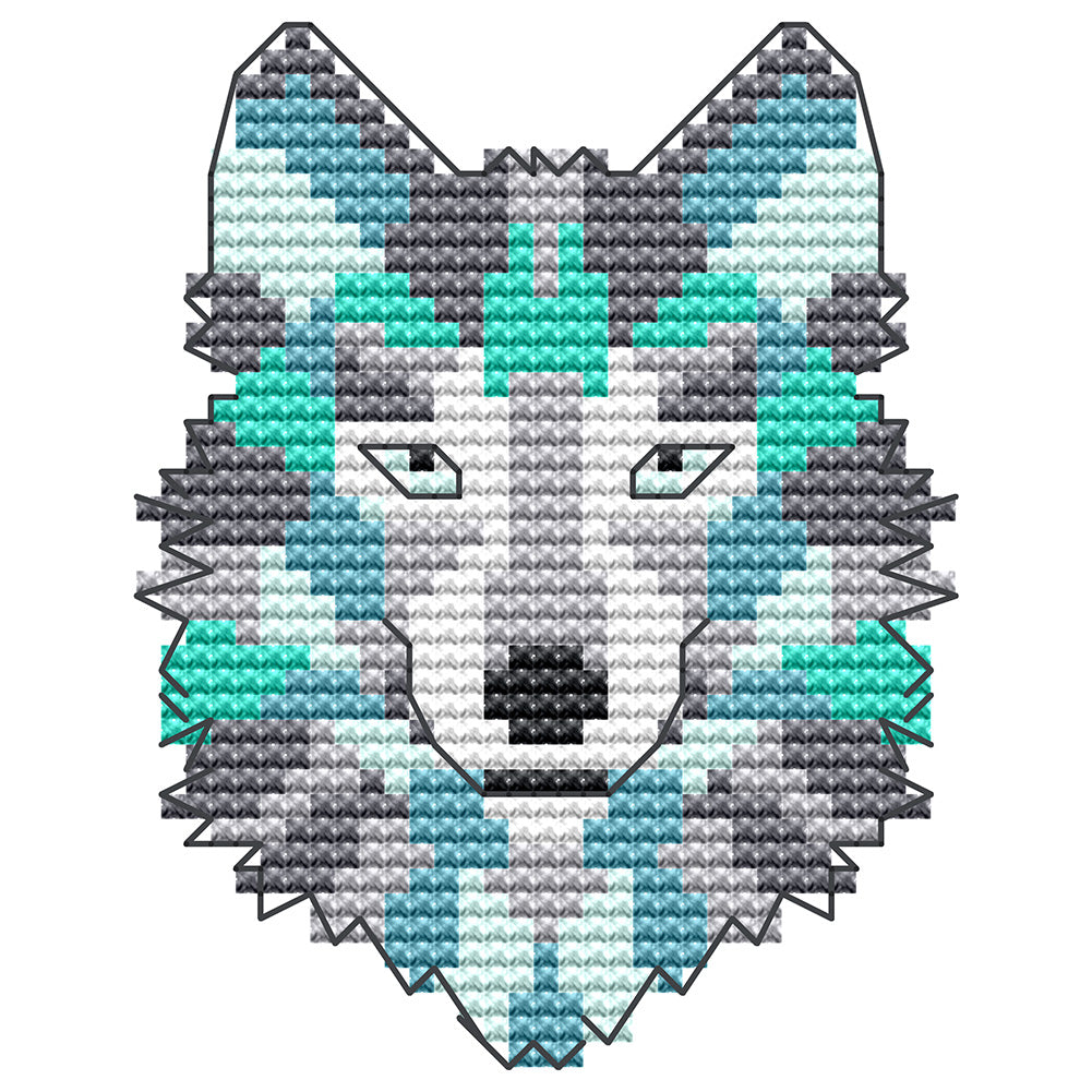 Wolf - 14CT Stamped Cross Stitch 	9*13CM
