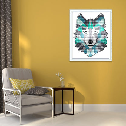 Wolf - 14CT Stamped Cross Stitch 	9*13CM