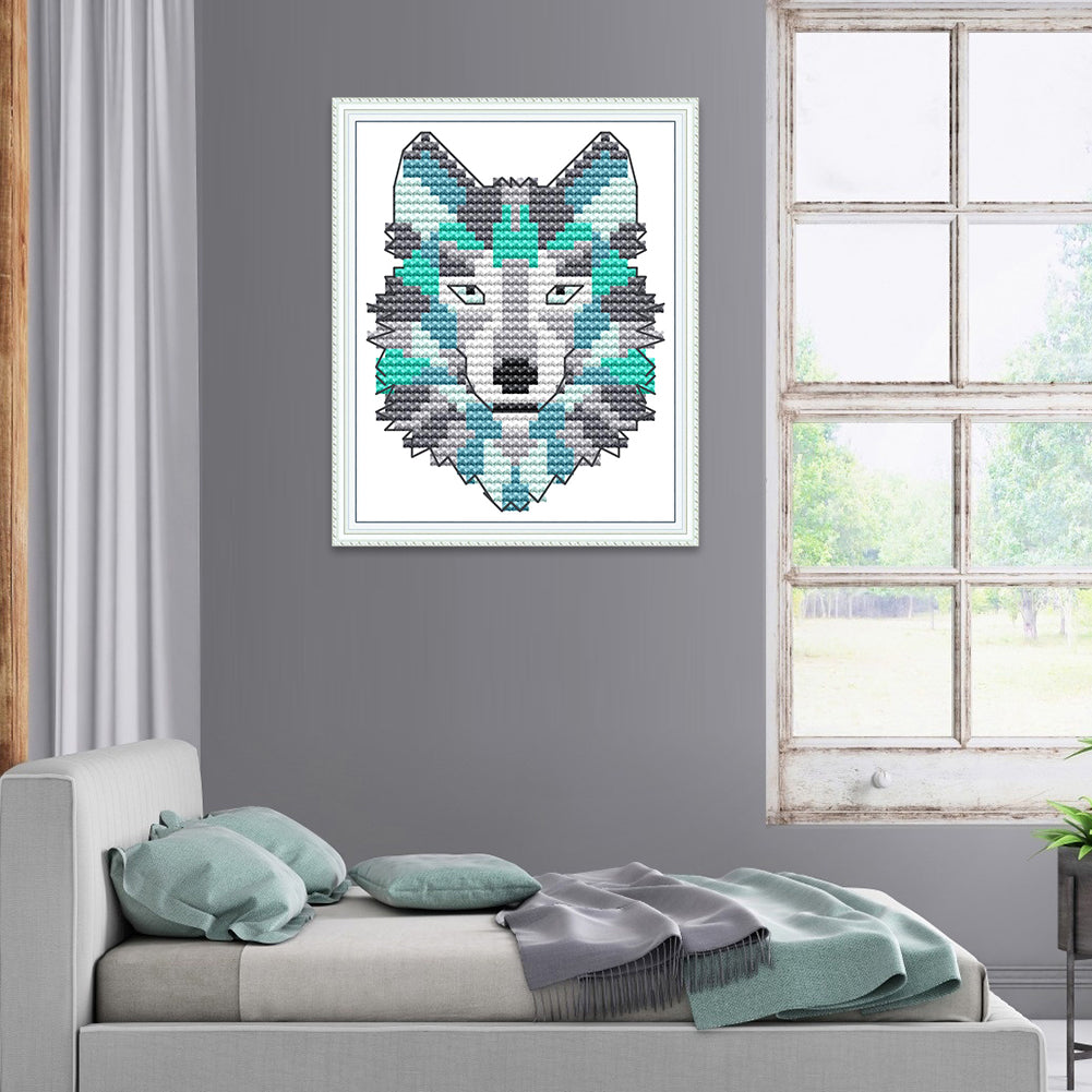 Wolf - 14CT Stamped Cross Stitch 	9*13CM