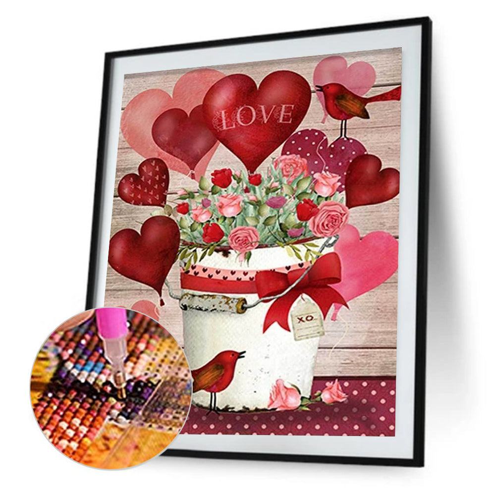 Love - Full Round Drill Diamond Painting 30*40CM