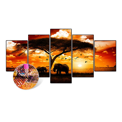 Sunset - Full Round Drill Diamond Painting 103*45CM