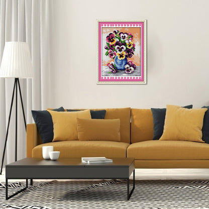 Colorful Flowers - 14CT Stamped Cross Stitch 29*22CM