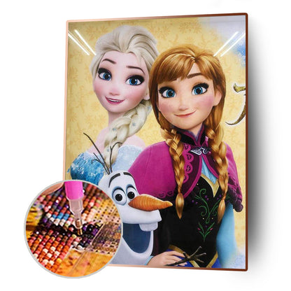Frozen Figure - Full Round Drill Diamond Painting 30*40CM