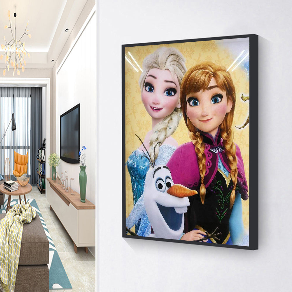 Frozen Figure - Full Round Drill Diamond Painting 30*40CM