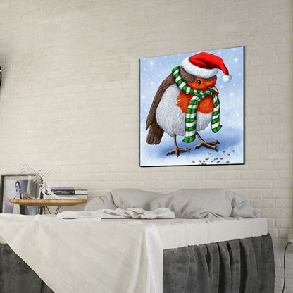 Christmas Bird - Full Round Drill Diamond Painting 30*30CM