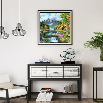 House - Full Round Drill Diamond Painting 30*30CM