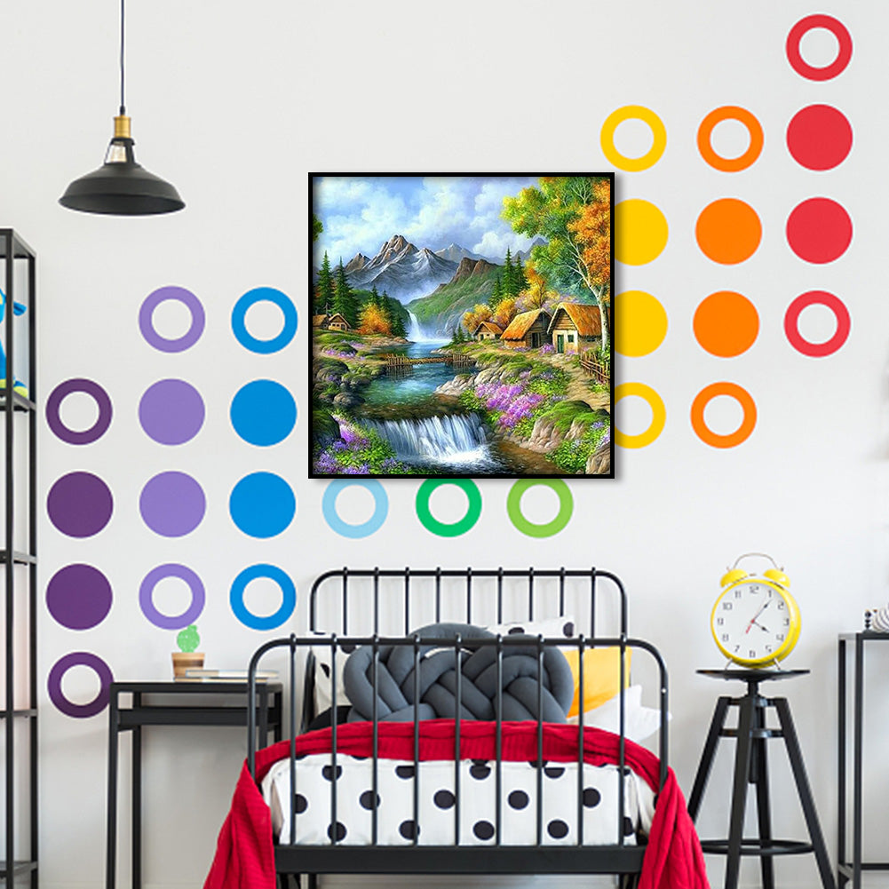 House - Full Round Drill Diamond Painting 30*30CM