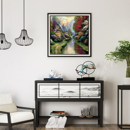 Forest House - Full Round Drill Diamond Painting 30*30CM